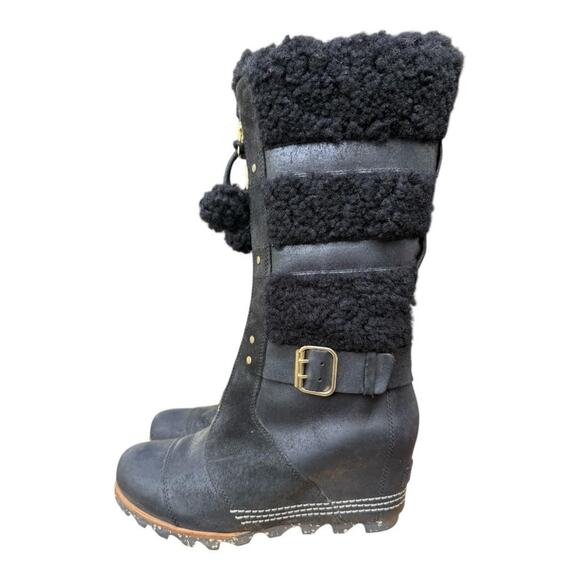 Sorel Helen Wedge Holiday Boot Waterproof EUC Women size 8.5 - Picture 2 of 10